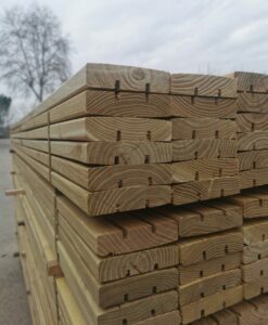 Alternative view of Lames de terrasse lisse en Robinier (faux Acacia) choix A/B